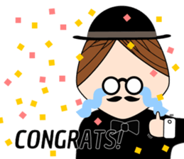 Classic hipster sticker #14678483