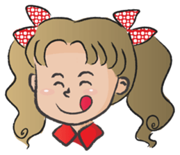 little girl cute cute sticker #14679274
