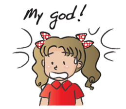 little girl cute cute sticker #14679281