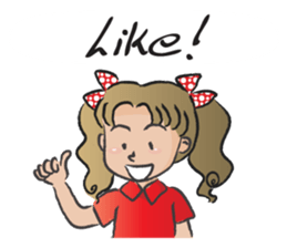 little girl cute cute sticker #14679285