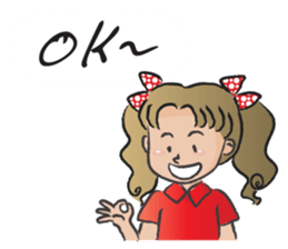 little girl cute cute sticker #14679295