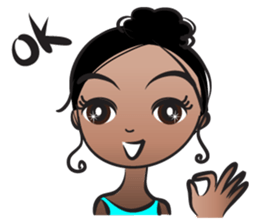 Black beauty & with hair tied sticker #14680474