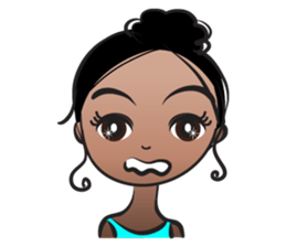 Black beauty & with hair tied sticker #14680477