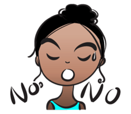 Black beauty & with hair tied sticker #14680479