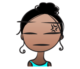 Black beauty & with hair tied sticker #14680485