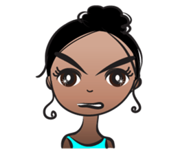 Black beauty & with hair tied sticker #14680486