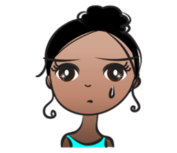 Black beauty & with hair tied sticker #14680487