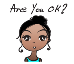 Black beauty & with hair tied sticker #14680501