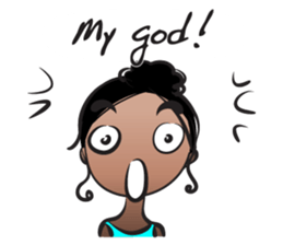 Black beauty & with hair tied sticker #14680502