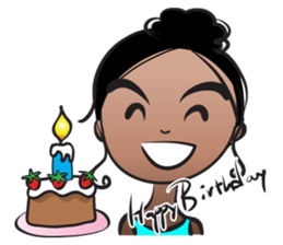 Black beauty & with hair tied sticker #14680509