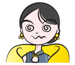 Cheongsam girl sticker #14680785
