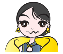 Cheongsam girl sticker #14680789