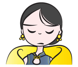 Cheongsam girl sticker #14680791
