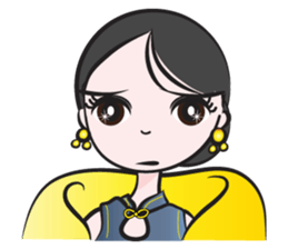 Cheongsam girl sticker #14680792