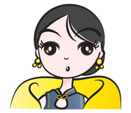Cheongsam girl sticker #14680796