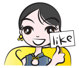 Cheongsam girl sticker #14680802