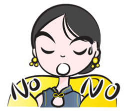 Cheongsam girl sticker #14680804