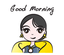 Cheongsam girl sticker #14680806