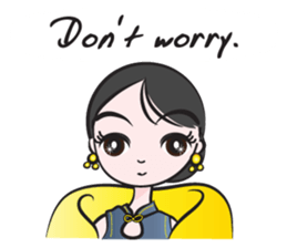 Cheongsam girl sticker #14680808