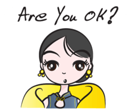 Cheongsam girl sticker #14680809