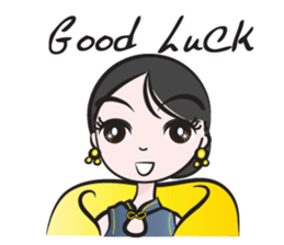 Cheongsam girl sticker #14680812