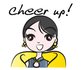Cheongsam girl sticker #14680813