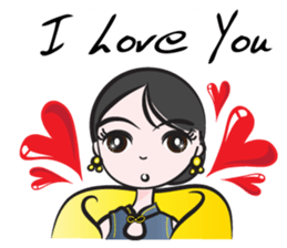 Cheongsam girl sticker #14680821
