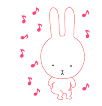 A moving white rabbit sticker #14681289