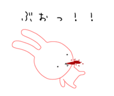 A moving white rabbit sticker #14681299