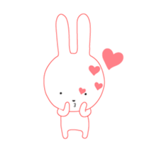 A moving white rabbit sticker #14681303