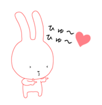 A moving white rabbit sticker #14681305