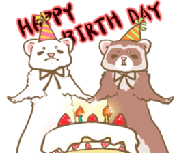 Ferret's sticker! winter version. sticker #14681934