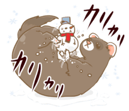 Ferret's sticker! winter version. sticker #14681936