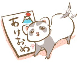 Ferret's sticker! winter version. sticker #14681937