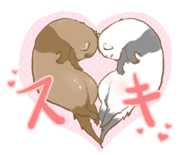 Ferret's sticker! winter version. sticker #14681940