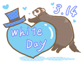 Ferret's sticker! winter version. sticker #14681941