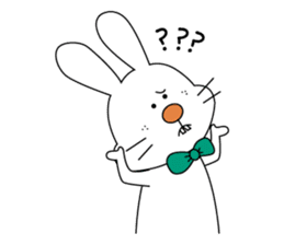 A rabbit whose expression is hard sticker #14682736