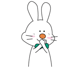A rabbit whose expression is hard sticker #14682737