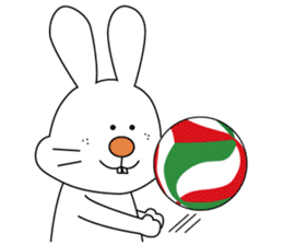 A rabbit whose expression is hard sticker #14682742
