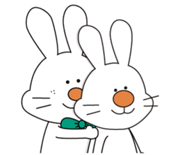 A rabbit whose expression is hard sticker #14682745