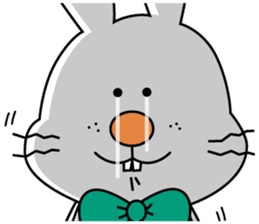 A rabbit whose expression is hard sticker #14682746