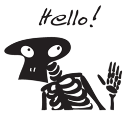 skeleton cute cute sticker #14682750