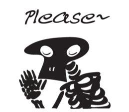 skeleton cute cute sticker #14682755