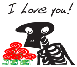 skeleton cute cute sticker #14682760