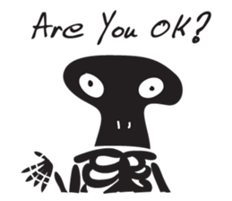 skeleton cute cute sticker #14682761