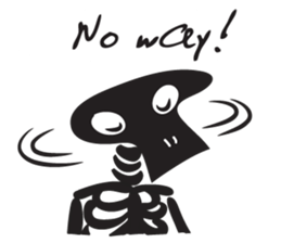 skeleton cute cute sticker #14682766