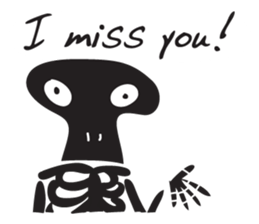 skeleton cute cute sticker #14682772