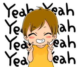 Boy saying forever sticker #14683105