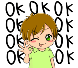 Boy saying forever sticker #14683106