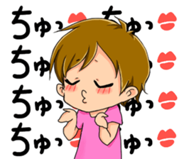 Boy saying forever sticker #14683131